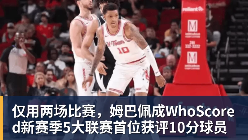 仅用两场比赛，姆巴佩成WhoScored新赛季5大联赛首位获评10分球员