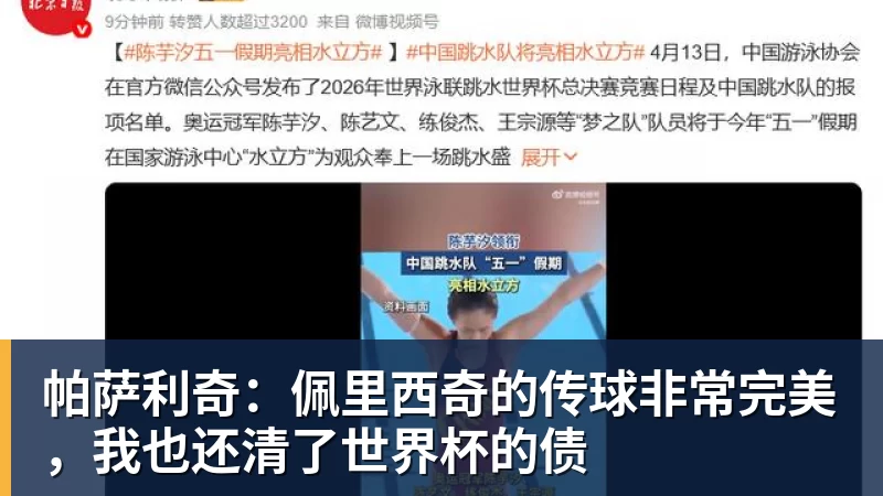 帕萨利奇：佩里西奇的传球非常完美，我也还清了世界杯的债